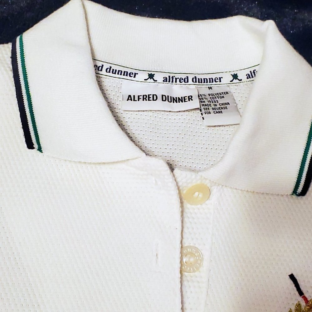 Alfred Dunner Crested Golf Polo Short Sleeve Collared Shirt Women’s M - Picture 3 of 3